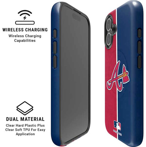 MLB Atlanta Braves Split iPhone 16 Plus Magsafe Impact Case